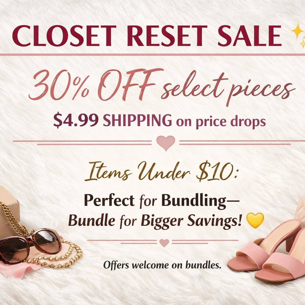 Sale! Closet Reset.